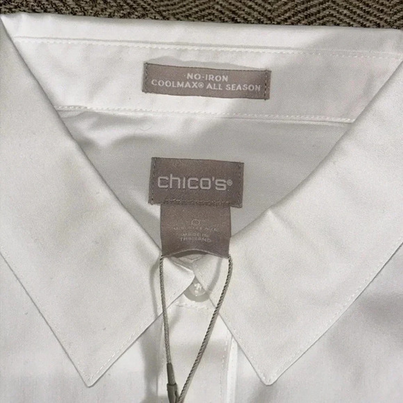 Chico's White Button-Up Blouse - No Iron fabric - Picture 3 of 5